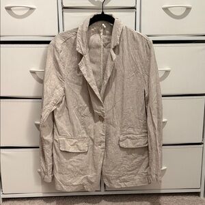 Oversized Lightweight Linen Blazer